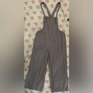 Grey Miou Muse Cotton/Linen Overalls